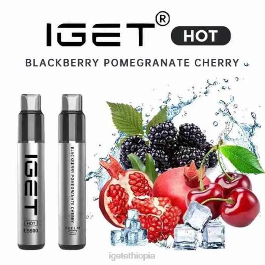 IGET Sale HOT - 5500 PUFFS B2066650 Blackberry Pomegranate Cherry