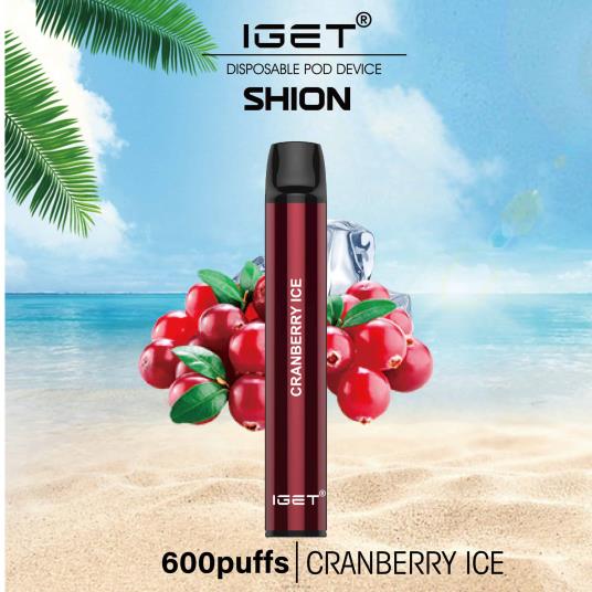 3 x IGET Vape Flavours Shion B206612 Cranberry Ice