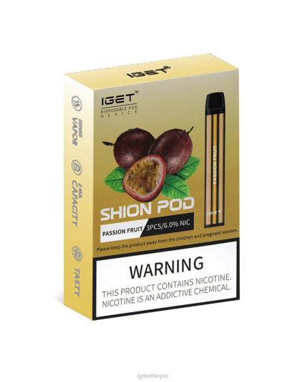 3 x IGET Vape Flavours Shion B206622 Passion Fruit