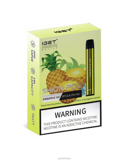 3 x Online IGET Vapes Shion B206624 Pineapple Ice