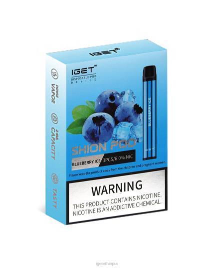 3 x Online IGET Vapes Shion B20664 Blueberry Ice