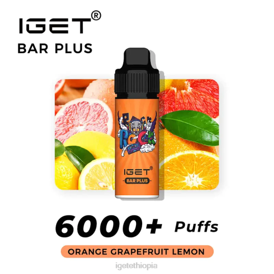IGET Wholesale BAR PLUS - 6000 PUFFS B2066562 Orange Lemon