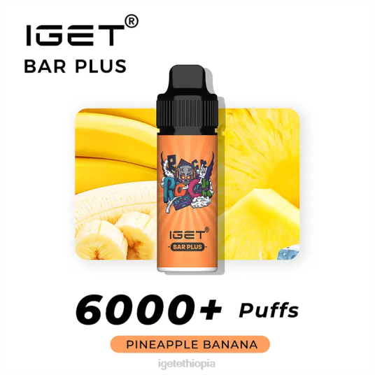 IGET Vape Sale BAR PLUS - 6000 PUFFS B2066600 Pineapple Banana