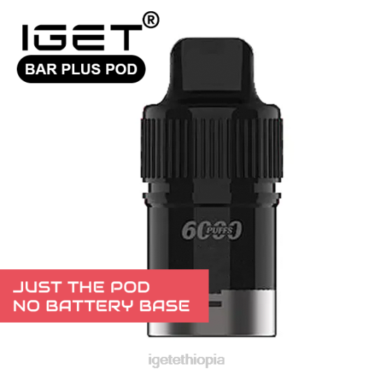 IGET Vape Flavours BAR PLUS - POD ONLY - DOUBLE APPLE - 6000 PUFFS (NO BATTERY BASE) B2066671 Onlydouble Apple