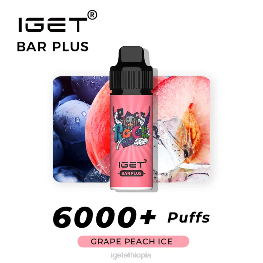 IGET Vape Sale Bar Plus 6000 Puffs B2066236 Grape Peach lce