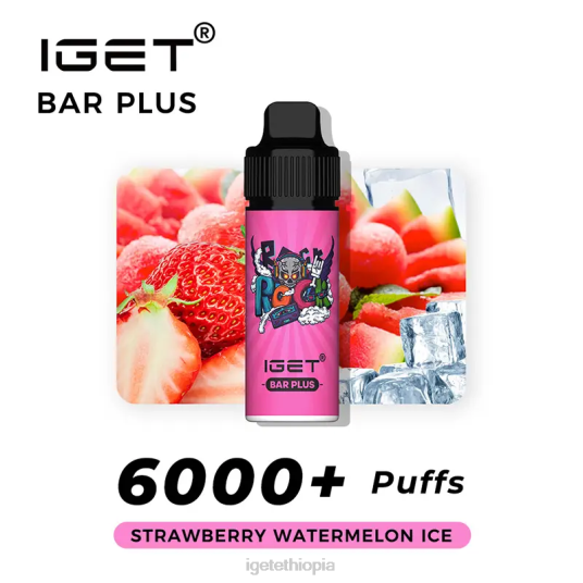 Online IGET Vapes Bar Plus 6000 Puffs B2066242 Strawberry Watermelon Ice