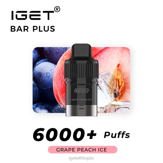 IGET Shop Bar Plus Pod 6000 Puffs B2066254 Grape Peach lce